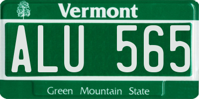 VT license plate ALU565