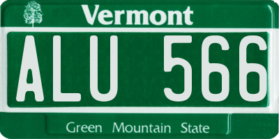 VT license plate ALU566
