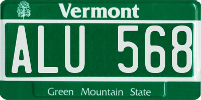 VT license plate ALU568