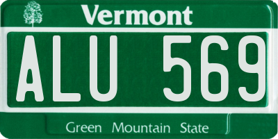 VT license plate ALU569