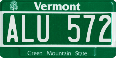 VT license plate ALU572
