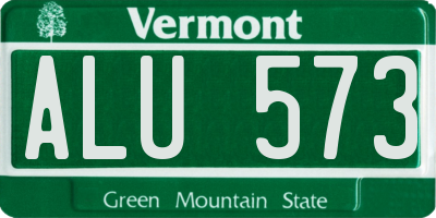 VT license plate ALU573