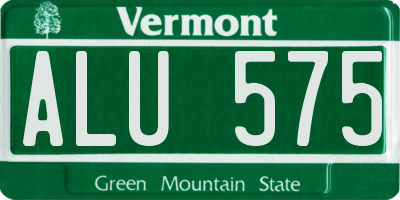 VT license plate ALU575