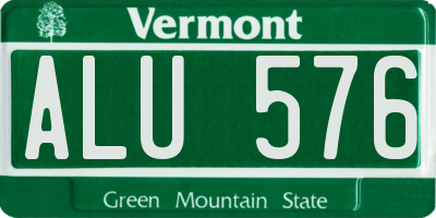 VT license plate ALU576