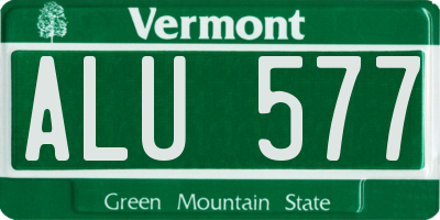 VT license plate ALU577