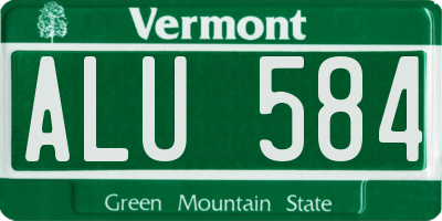 VT license plate ALU584