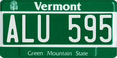 VT license plate ALU595
