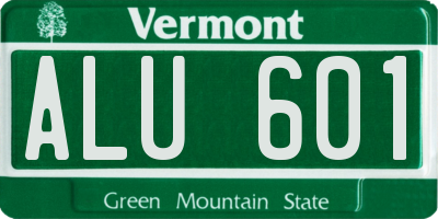 VT license plate ALU601
