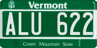 VT license plate ALU622