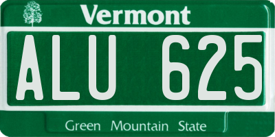 VT license plate ALU625