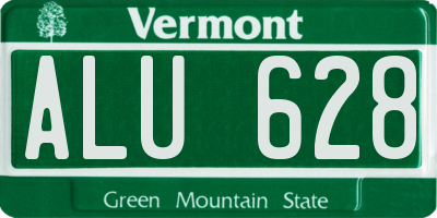 VT license plate ALU628