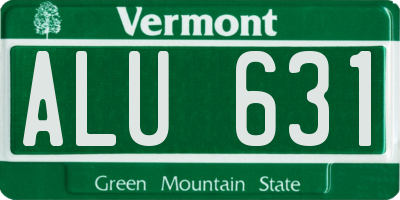 VT license plate ALU631
