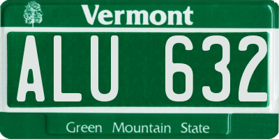 VT license plate ALU632