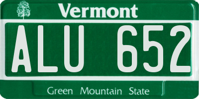 VT license plate ALU652
