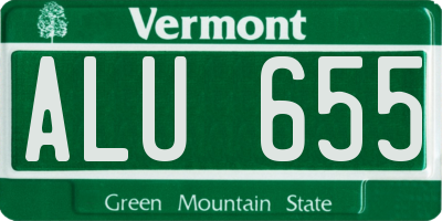 VT license plate ALU655