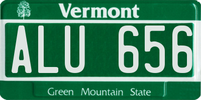 VT license plate ALU656