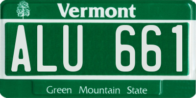 VT license plate ALU661