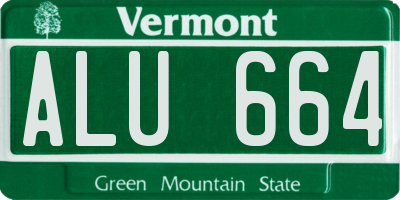 VT license plate ALU664