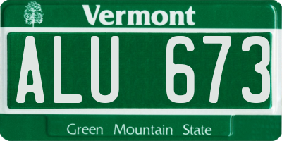 VT license plate ALU673