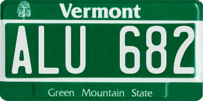 VT license plate ALU682