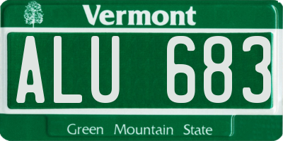VT license plate ALU683