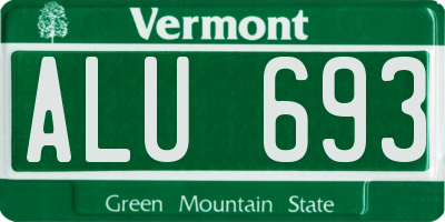 VT license plate ALU693