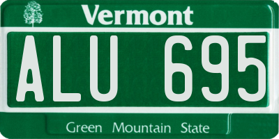 VT license plate ALU695