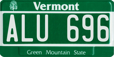VT license plate ALU696