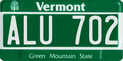 VT license plate ALU702