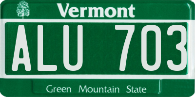 VT license plate ALU703