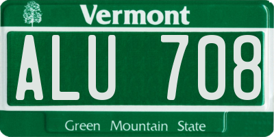 VT license plate ALU708