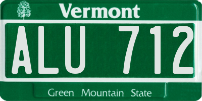 VT license plate ALU712