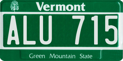 VT license plate ALU715