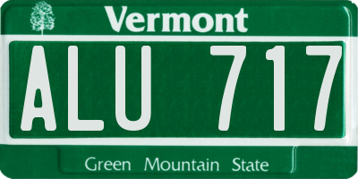 VT license plate ALU717