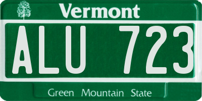 VT license plate ALU723