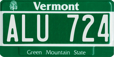 VT license plate ALU724