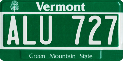 VT license plate ALU727