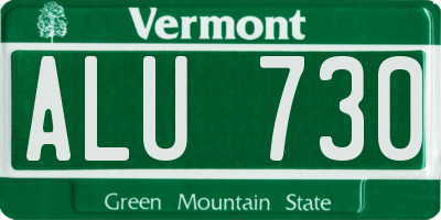 VT license plate ALU730