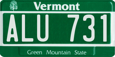 VT license plate ALU731