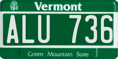 VT license plate ALU736