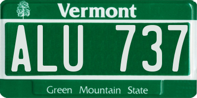 VT license plate ALU737