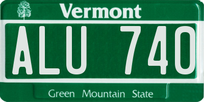 VT license plate ALU740