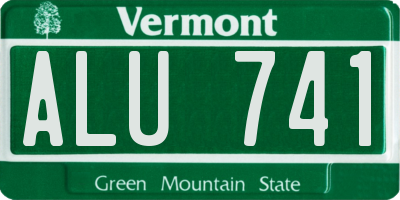 VT license plate ALU741