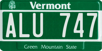 VT license plate ALU747