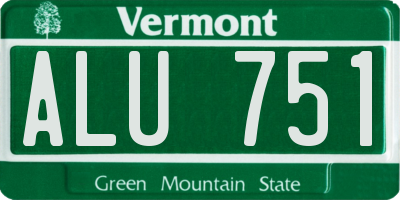 VT license plate ALU751