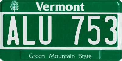 VT license plate ALU753