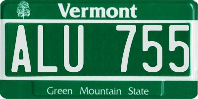 VT license plate ALU755
