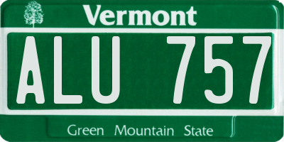 VT license plate ALU757
