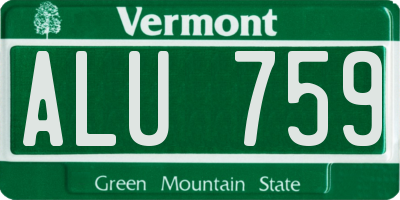 VT license plate ALU759