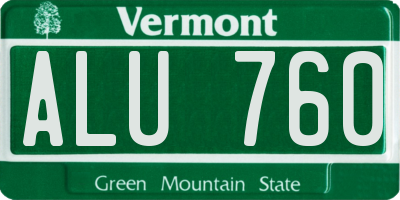 VT license plate ALU760